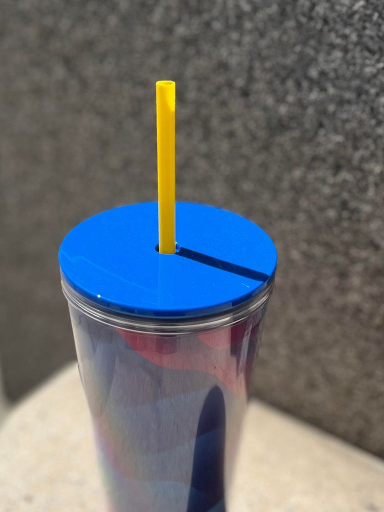 Starbucks bright Abstract Tumbler ombre wavesr 16oz