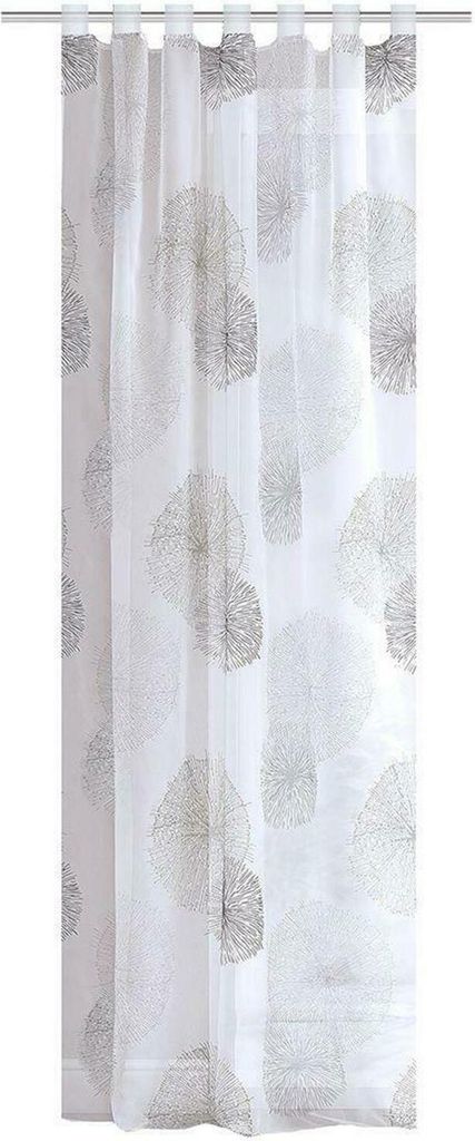 Home Wohnideen Ösenvorhang Walter 245x140cm grau Vorhang Gardine halbtransparent