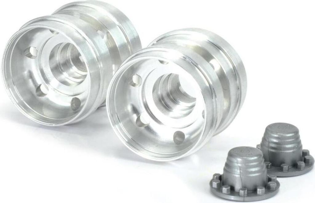 1:14 Alu Doppelfelgen für Tieflader – 2 Stück Produktbild 