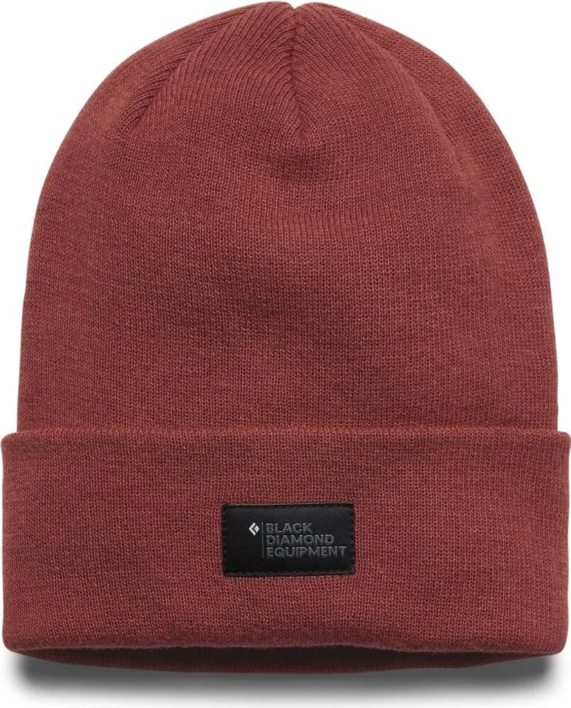 Black Diamond Badge Beanie bonnet chaud et respirant rouge oxyde uni
