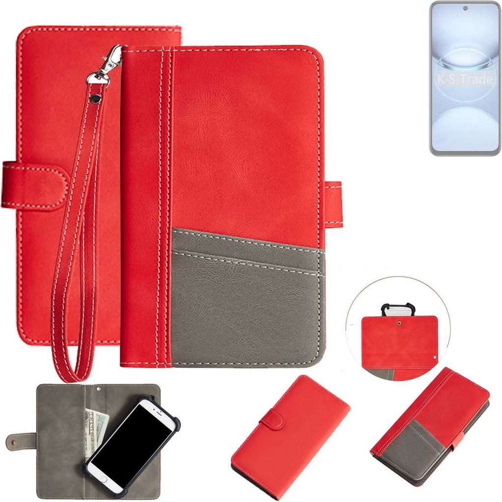 K-S-Trade Handy Schutzhülle für Tecno Spark 30 5G Hülle Portemonnee Brieftasche Klapphülle Kartenfächer Flip Wallet Case Etui