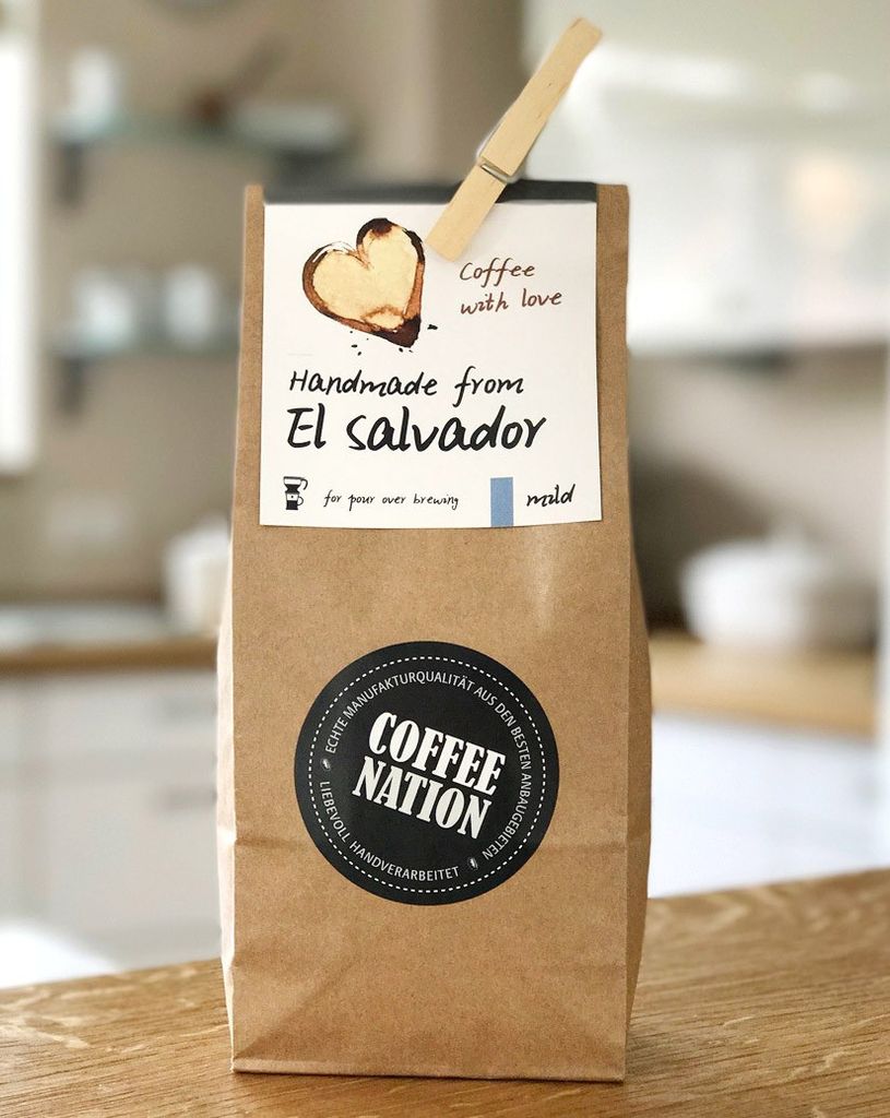 Kaffee COFFEE WITH LOVE Handmade from El Salvador von Coffee-Nation, 500g Bohnen