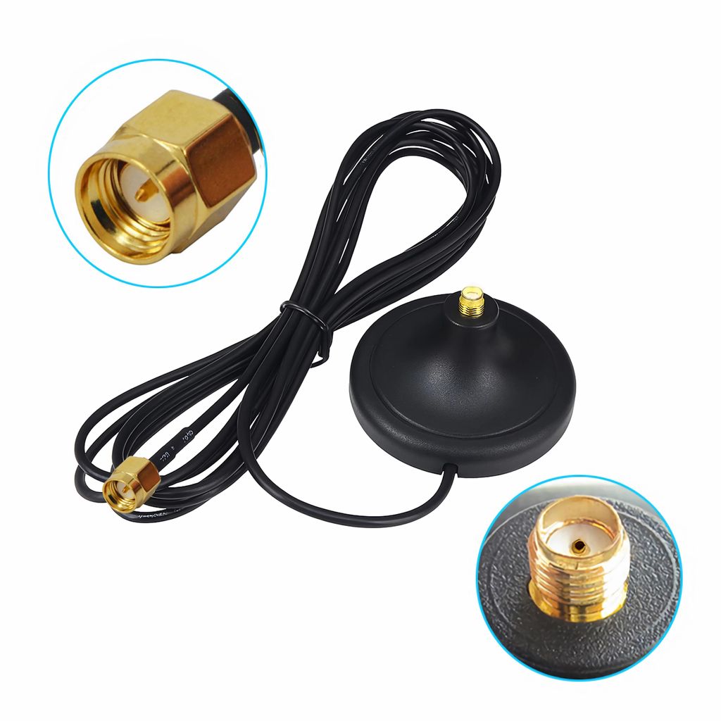 H49C WLAN SMA Kabel 3m Antenne Verlängerungskabel Adapter mit Standfuß für PC Router Karte