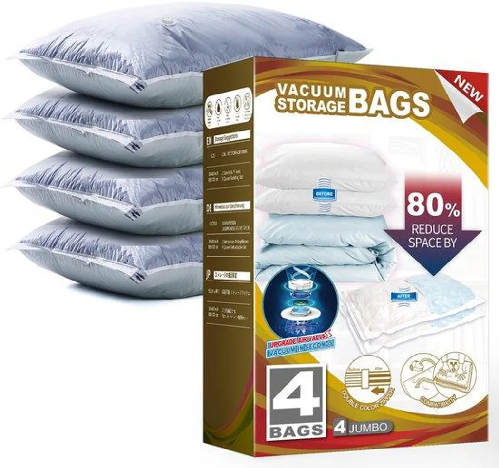 Housses de rangement sous vide pour valise voyage et randonnée 5 kPa