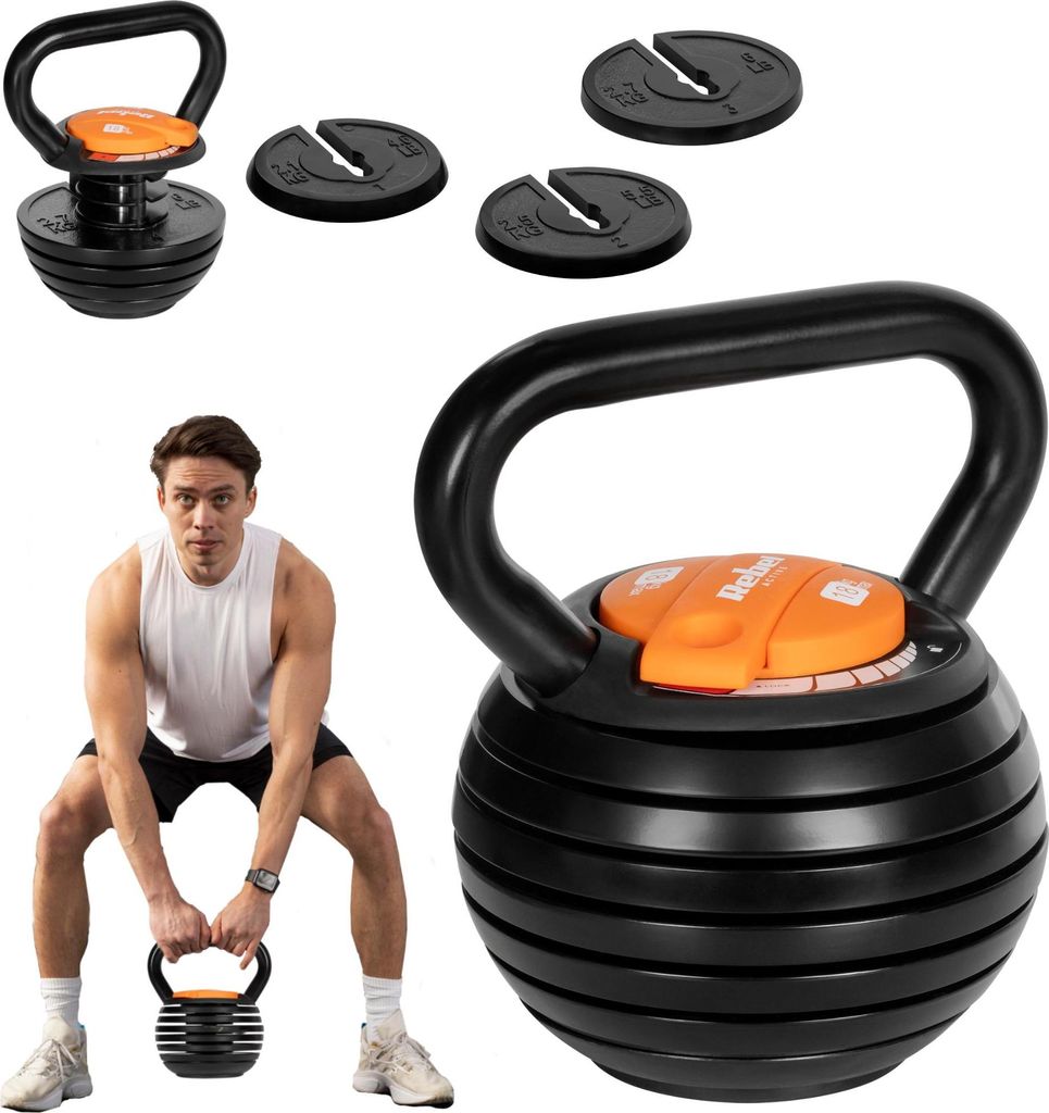 Kettlebell-Kugel aus Gusseisen mit verstellbarem Gewicht, Produktbild 