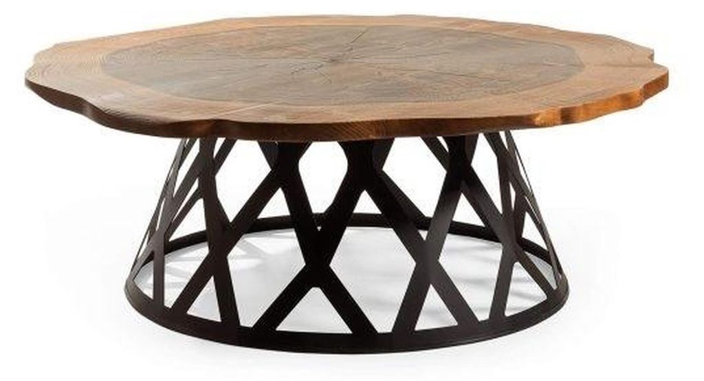 Design Couchtisch Luxus Rund Form Metall Elegantes Produktbild 
