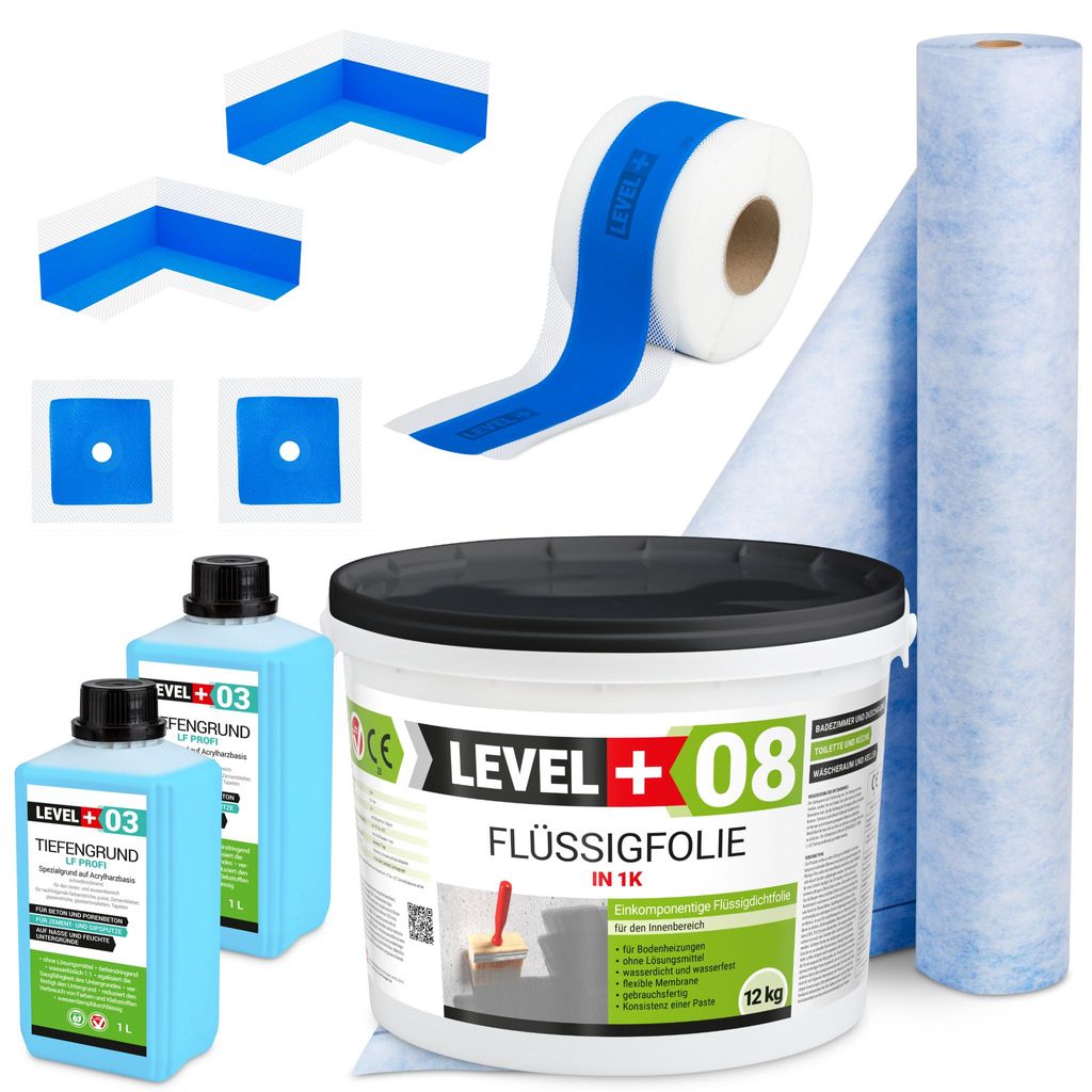 Dicht-Set Flüssigfolie 12kg Duschabdichtung Bad Produktbild 