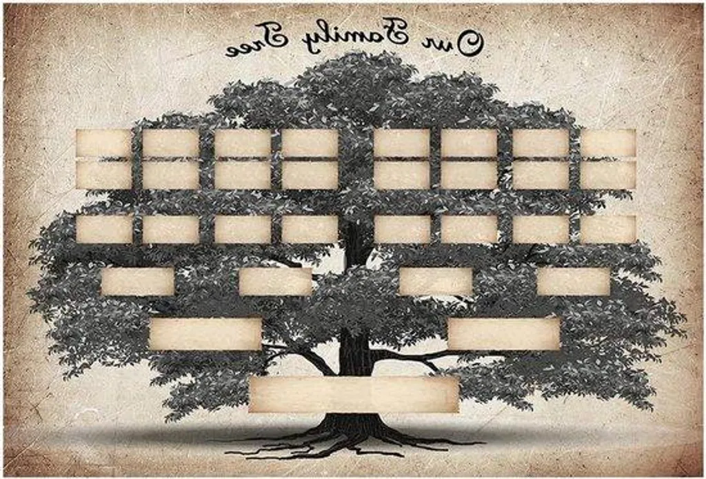 Grand Arbre Généalogique à Remplir - Idée Cadeau Famille et Recherche