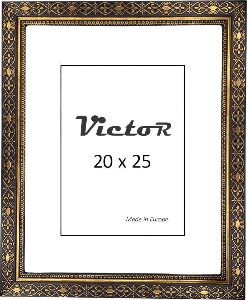 Bilderrahmen "Vermeer" - Farbe: Schwarz Gold - Größe: 20 x 25 cm