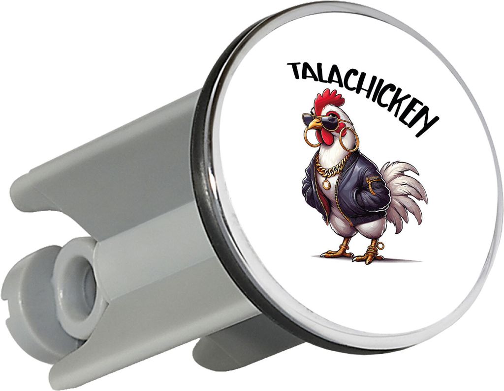 Huuraa Waschbeckenstöpsel Talachicken Meme Talahon 4cm höhenverstellbar Abflussstopfen Geschenkidee