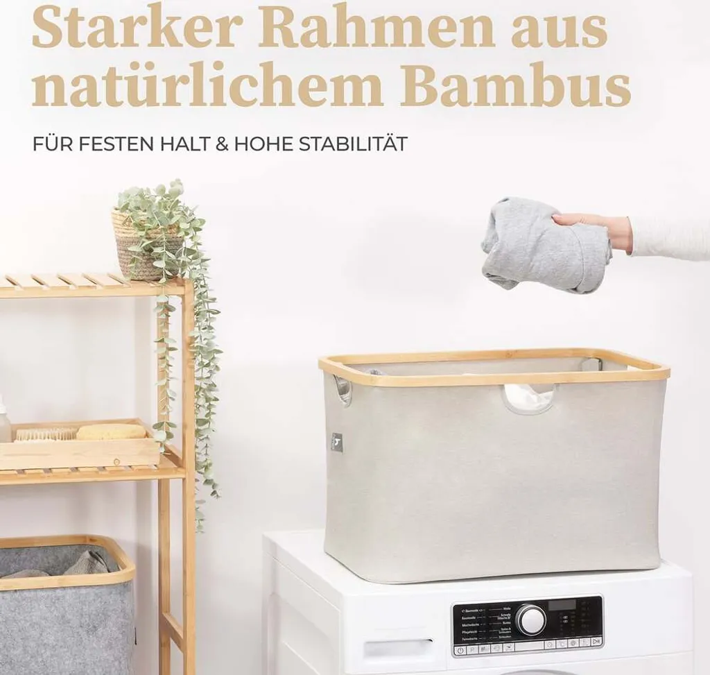Panier de Rangement Pliable 60L Adrian HENNEZ avec Structure Rigide