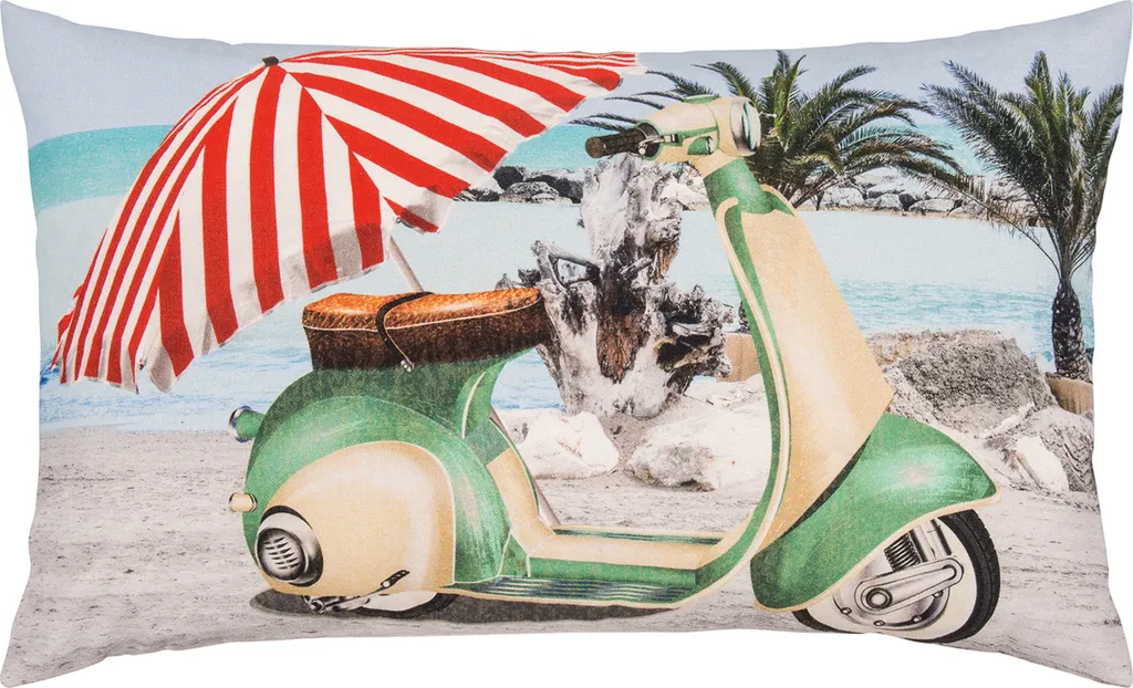 Housse de coussin 35x60 cm pour salon et chambre décor bord de mer