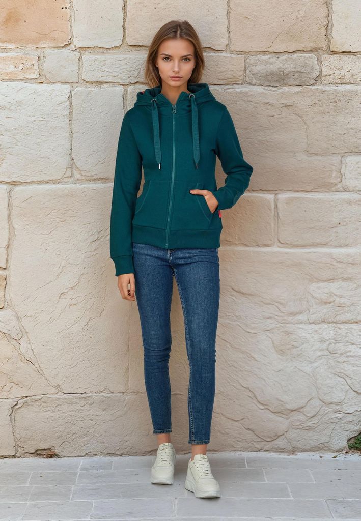salzhaut Damen Sweatjacke SÖÖTE XL Kuschelige Kapuzenjacke für Frauen aus weichem Baumwoll-Mix – Maritimer Zip-Hoodie mit dicken Kordeln – D...