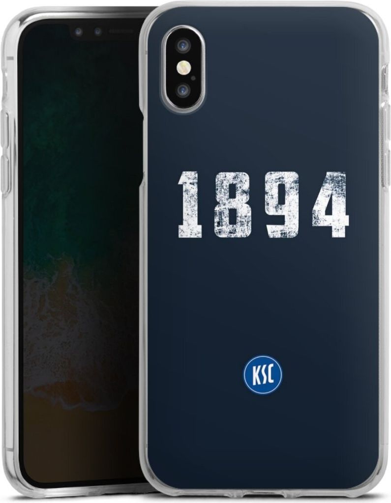 DeinDesign Handyhülle für Apple iPhone X Silikon Hülle Case Smartphone Schutzhülle Bundesliga KSC Karlsruher SC