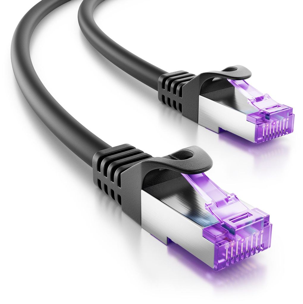 deleyCON 6m CAT7 Netzwerkkabel - 10 Gigabit - RJ45 Patchkabel Ethernet Kabel (Kupfer, SFTP PiMF Schirmung) - für Highspeed LAN DSL Switch Modem Ro...