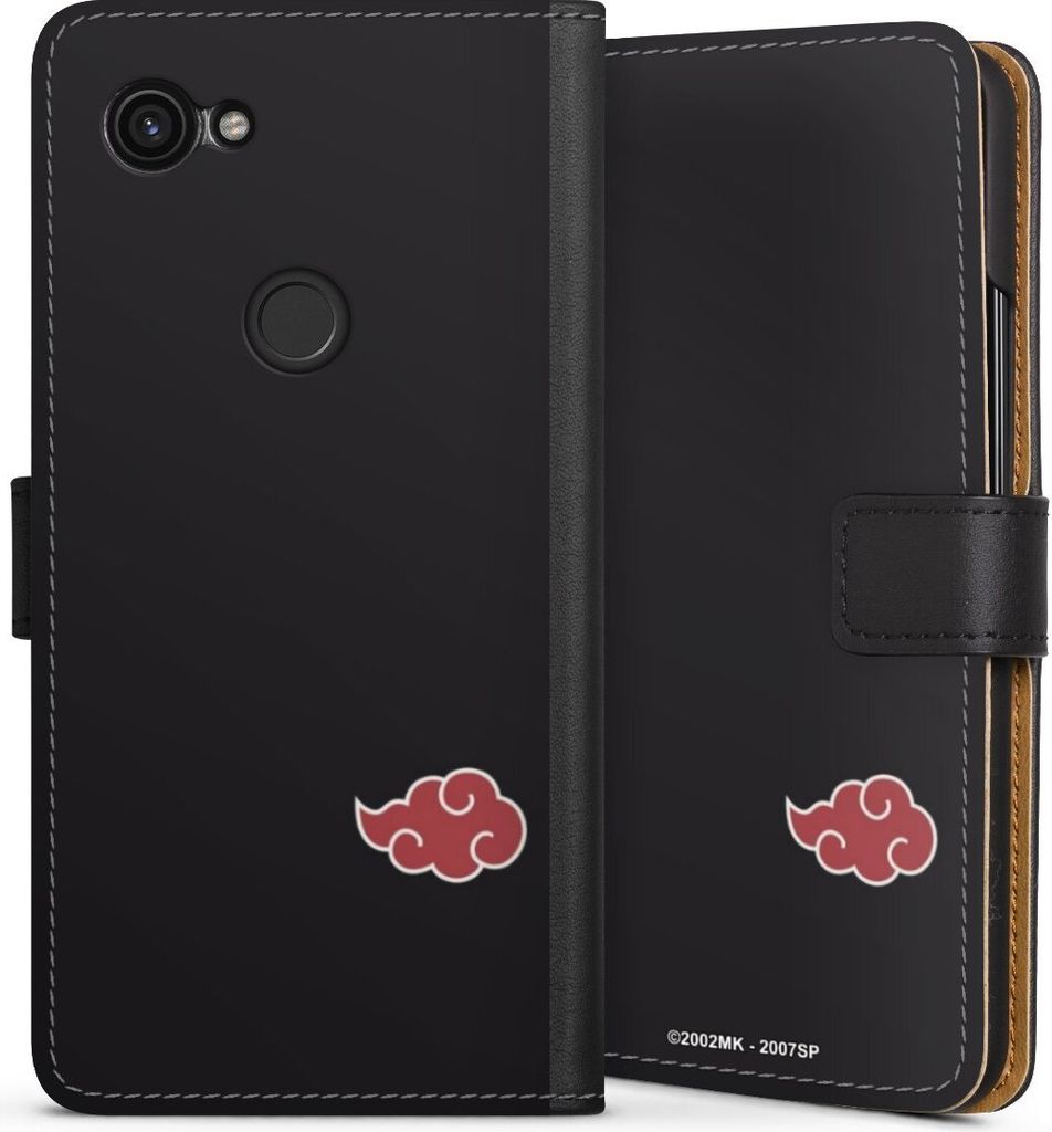 DeinDesign Klapphülle für Google Pixel 3a Handytasche Lederhülle Tasche Naruto Shippuden Offizielles Lizenzprodukt Akatsuki