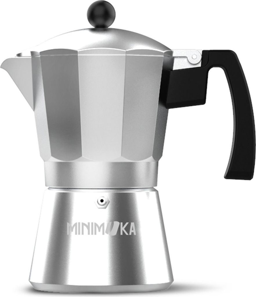 Taurus Minimoka 12 KCP90012 Moka Topf 12 Tassen Aluminium Silber