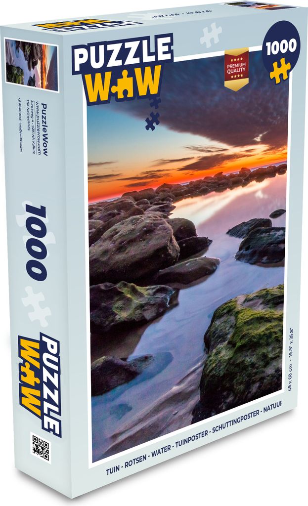 MuchoWow Puzzle 1000 Teile Felsen - Wasser - Natur - Spielzeug - Alt und Jung - Spiele - Puzzeln