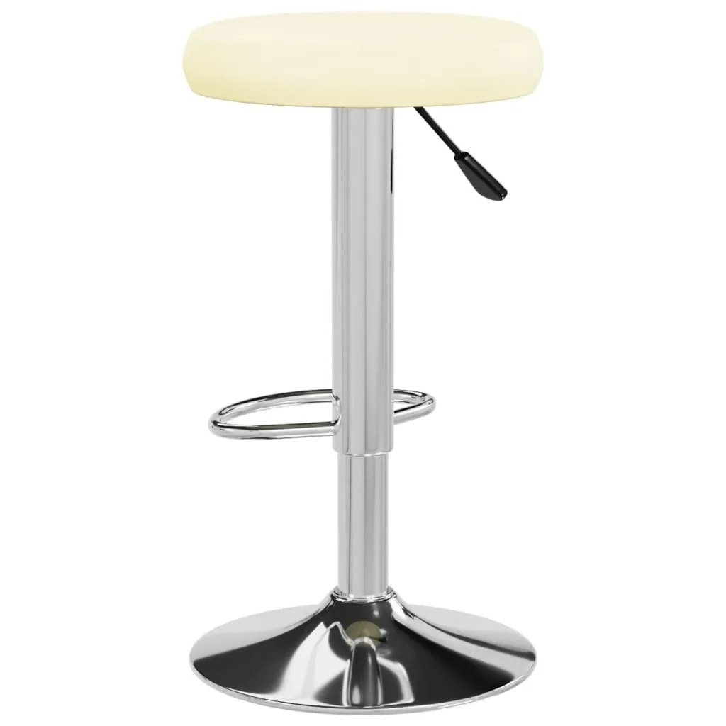 SYFAX™ Set 2 Sgabelli Bar Ecopelle Crema - Ideale per Host e Case - 4
