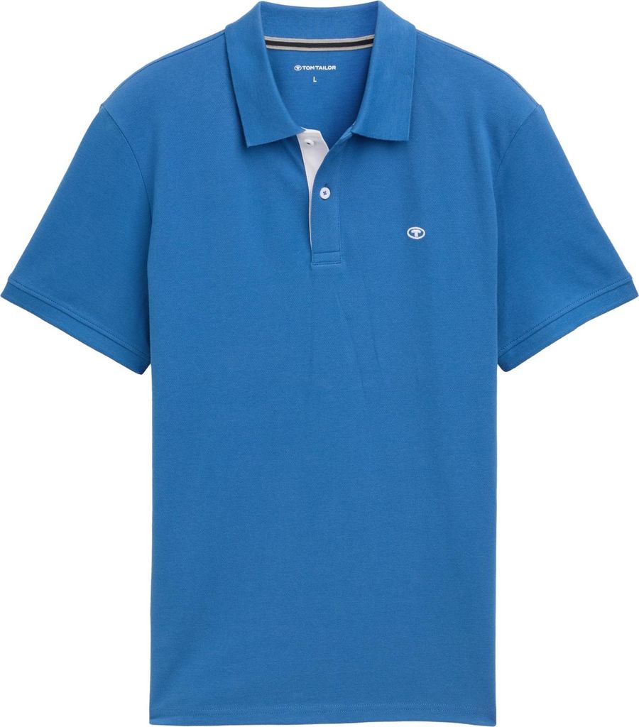 TOM TAILOR Polo Shirt mit Logostickerei BASIC POLO WITH CONTRAST Größe: L