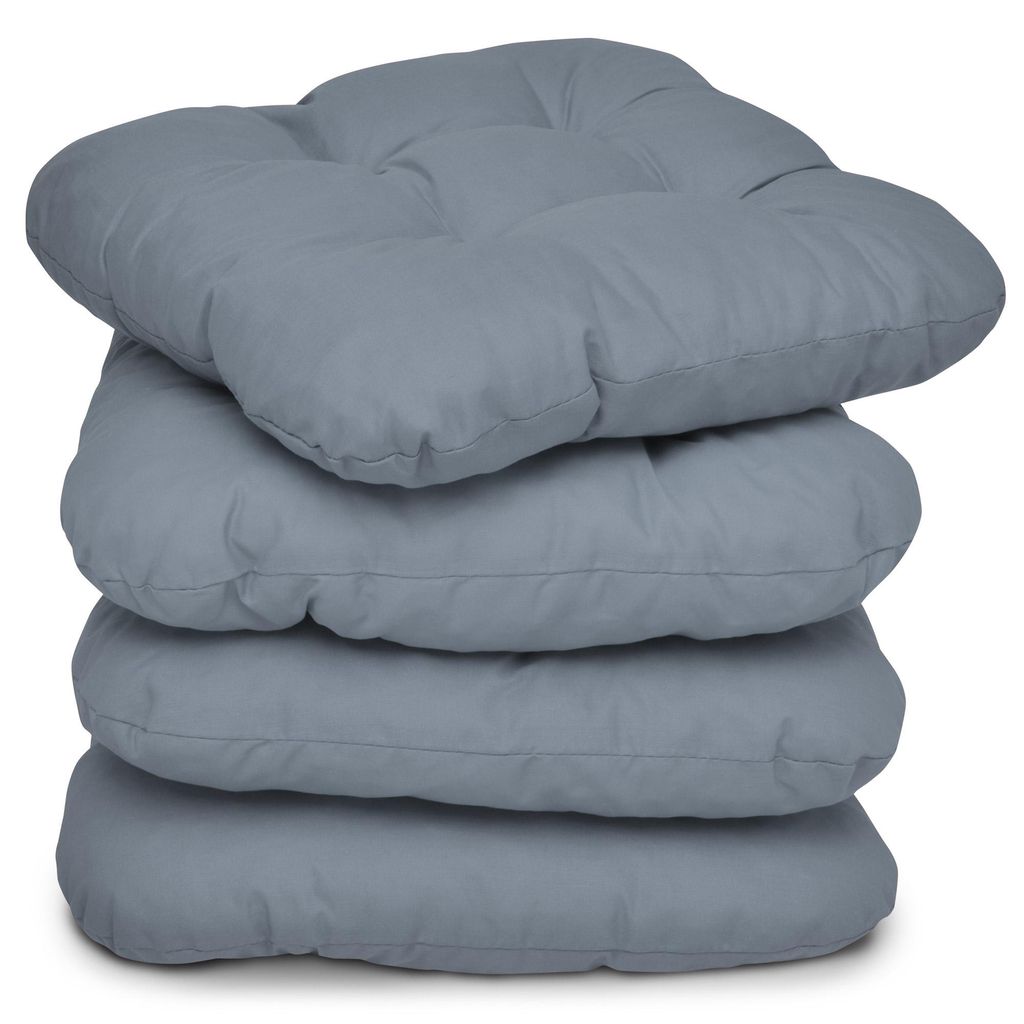 Beautissu Set di 4 cuscini Lisa grigio, 40x40x8 cm Immagine del prodotto 