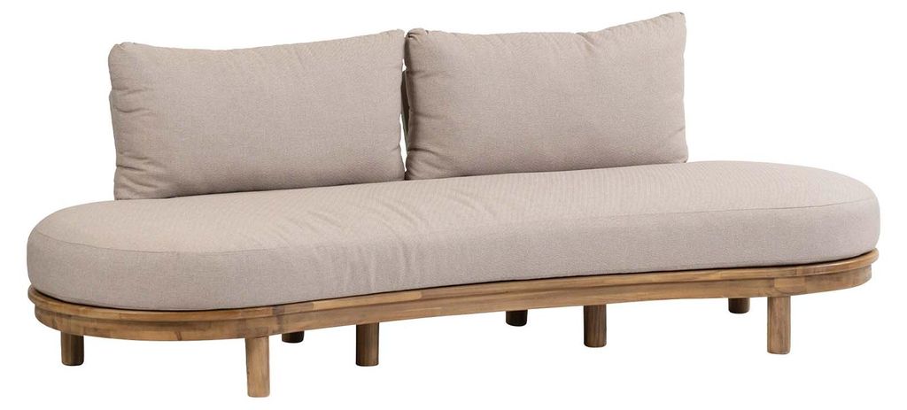 Lounge-Sofa Cancun | 2-Sitzer | Akazienholz | Sand