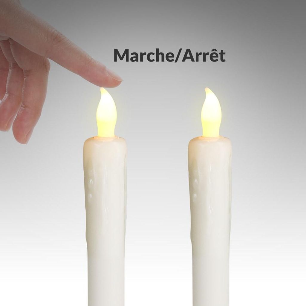 Monzana Lot de 4 Bougies LED en cire véritable Chandelle Image du produit 