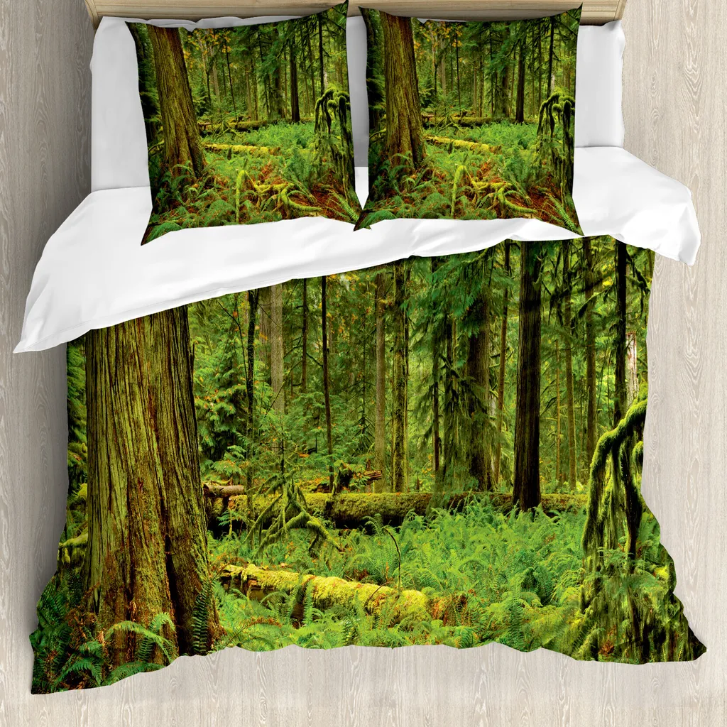 Copripiumino 200x200 ABAKUHAUS Bosco Muschio - Microfibra Anallergica