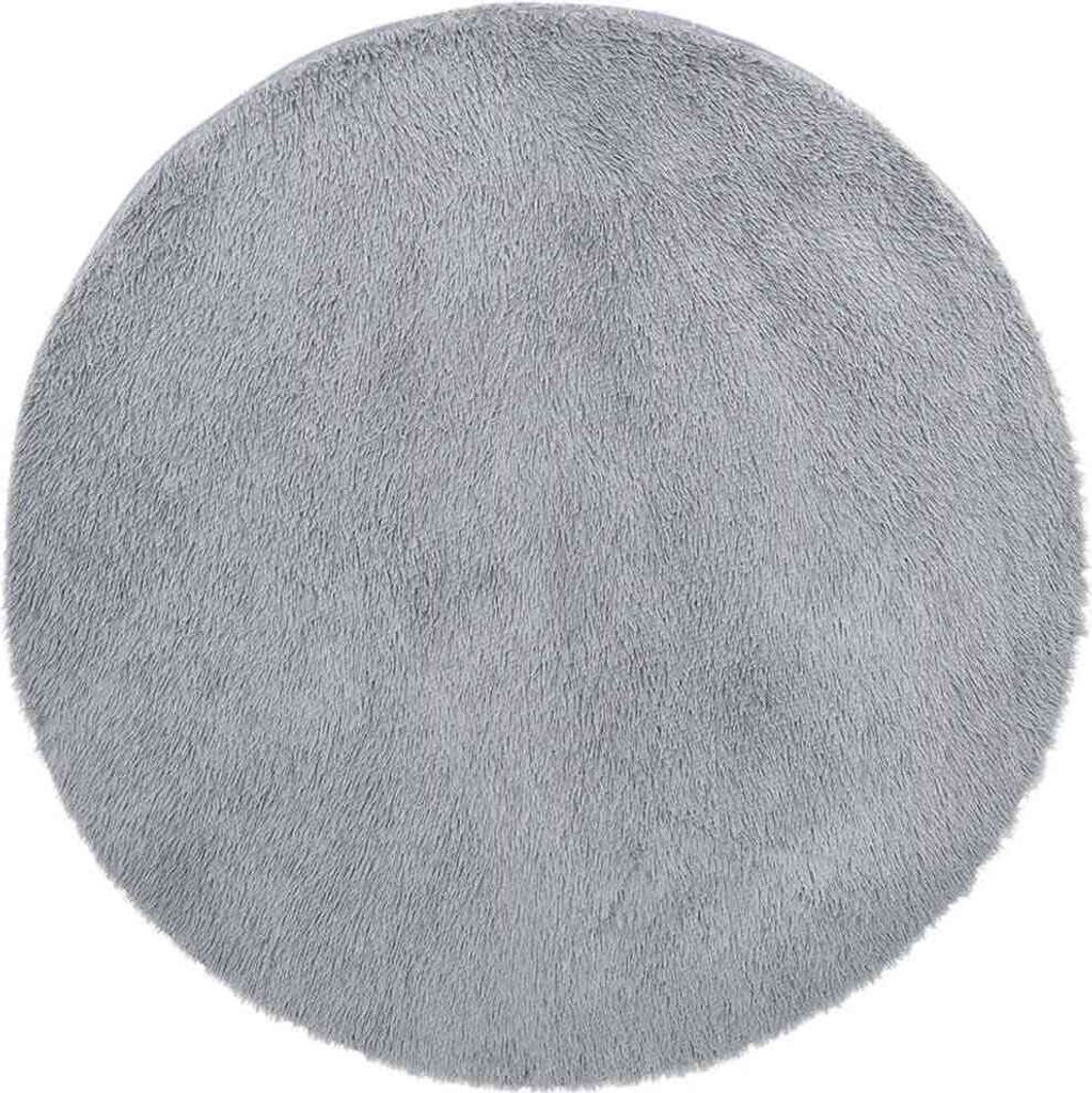 Teppich Shaggy Hochflor NAVARRA Silbergrau 200x200 cm Polyester