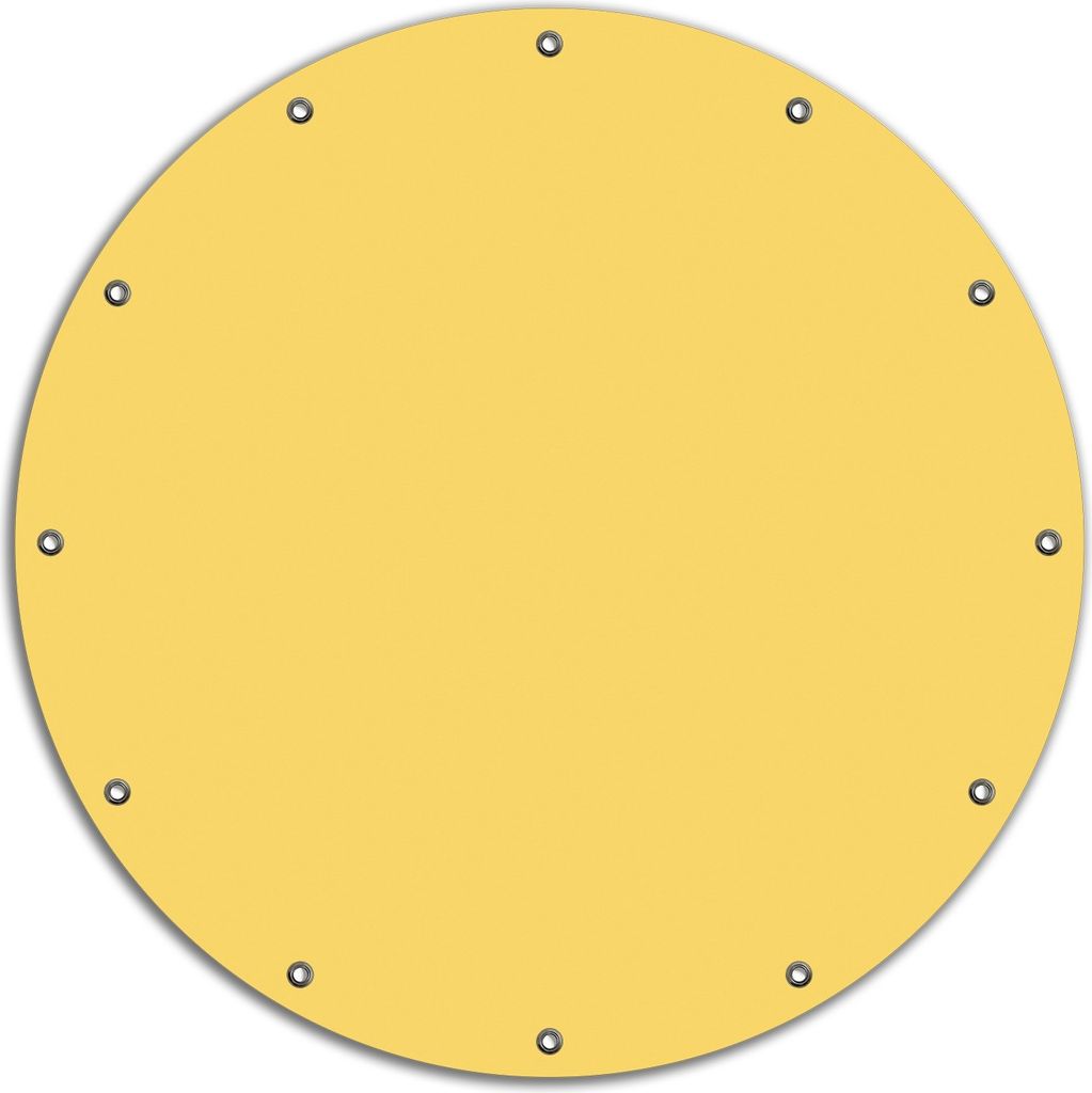 Wallario rundes Outdoor-Poster für Garten oder Balkon, Motiv Pastellgelb, 90 cm Durchmesser