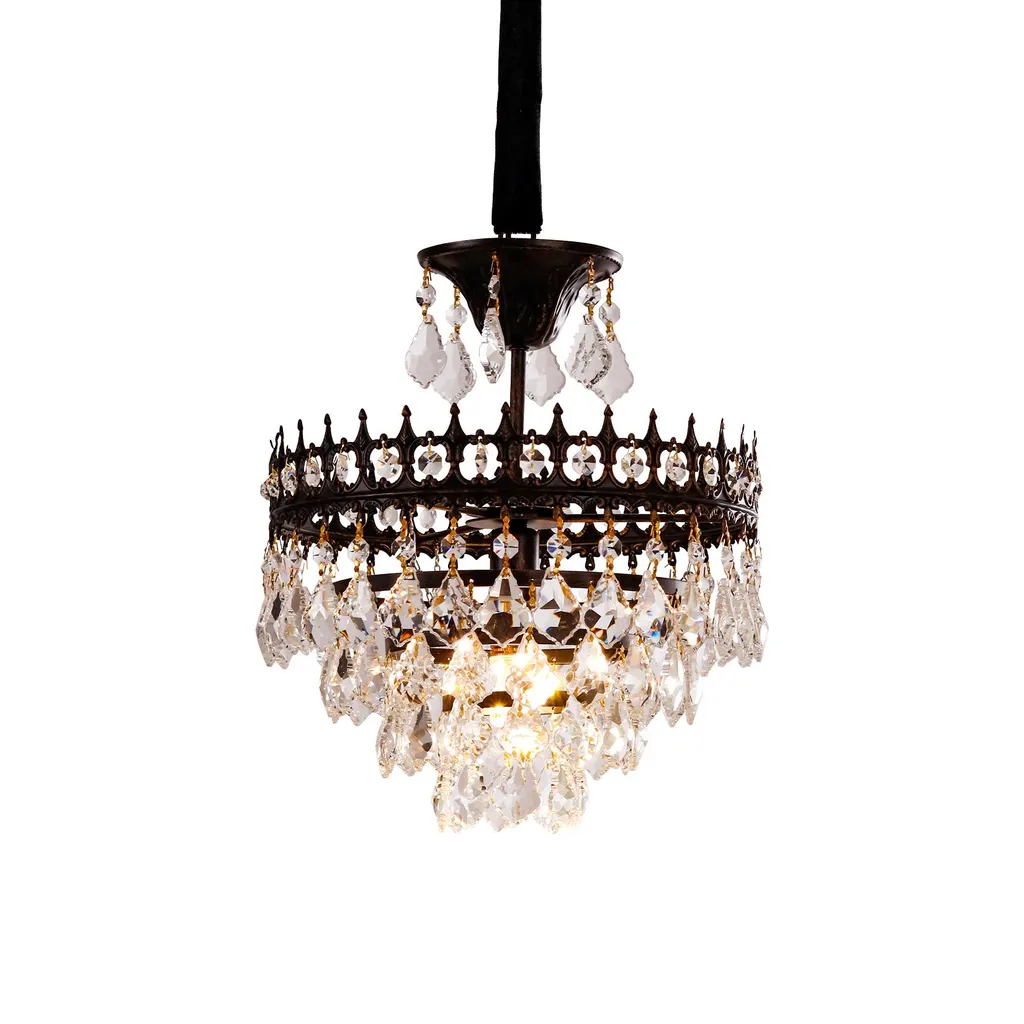 Lustre Cristal Réglable : Solution d'Éclairage pour Plafonds Bas - 11