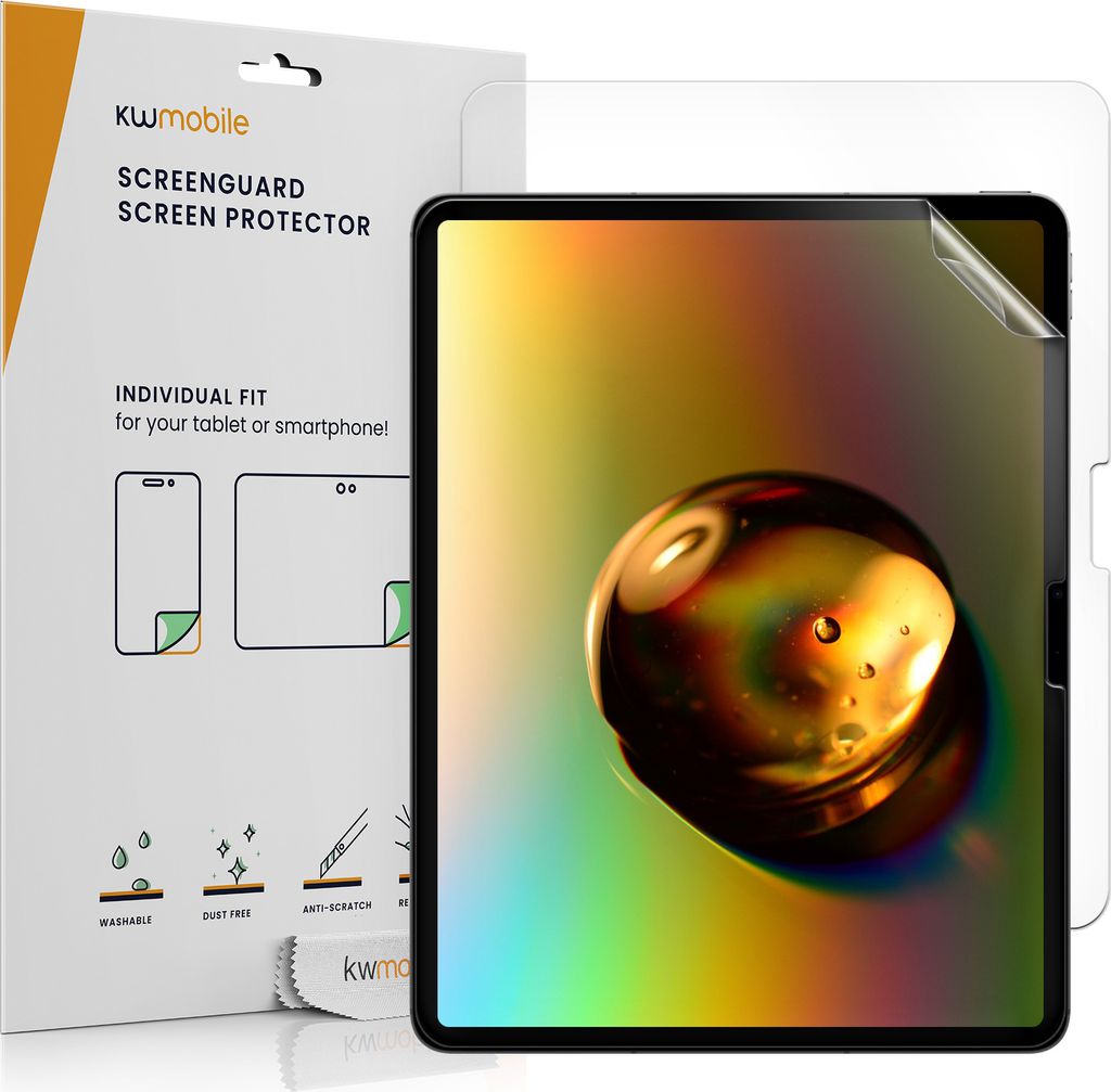 kwmobile 2x Schutzfolie kompatibel mit Apple iPad Air 13" (6. Gen 2024) - Folie klar Full Screen Tablet