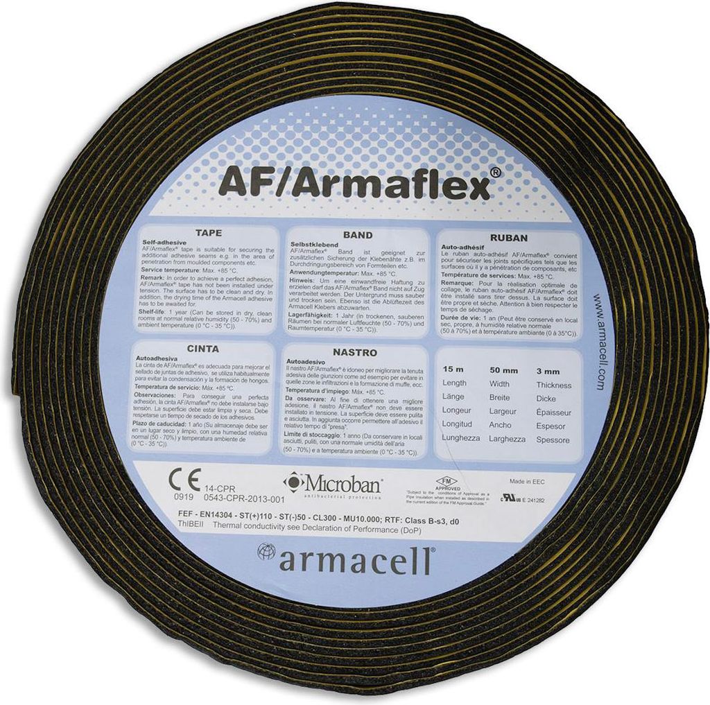 Taśma Armaflex AF 50 mm x 3 mm – rolka 15 m, samoprzylepna, Zdjęcie produktu 