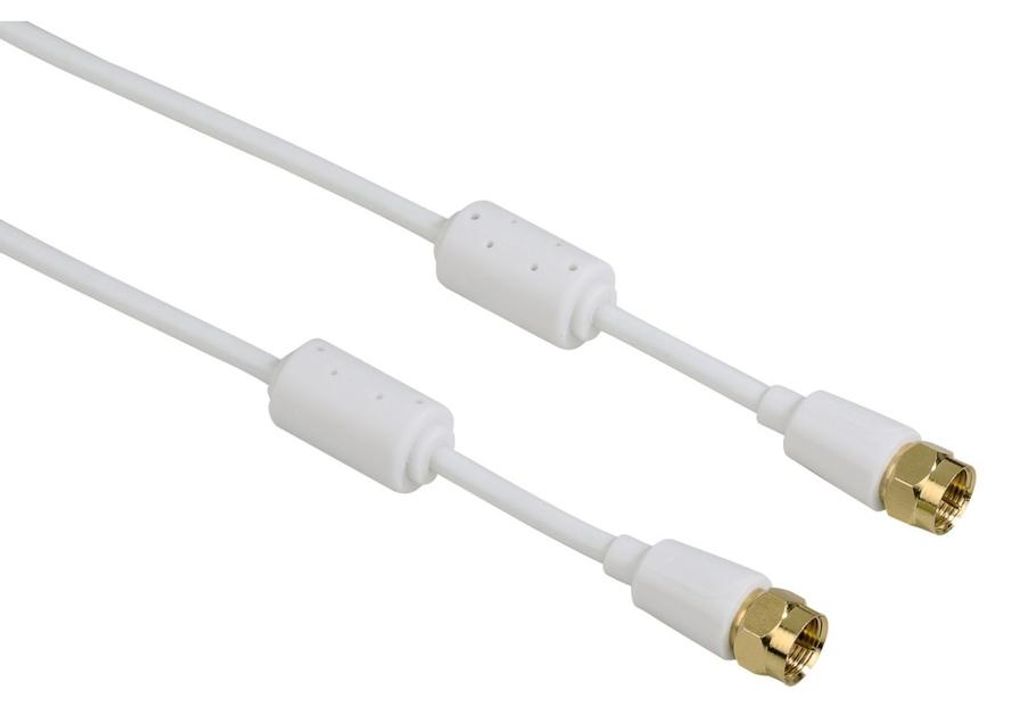 Hama Flexi-Slim 3 m F-Typ Antennenkabel - 1 - Cable for Audio-/Video-Gerät, Satellitenempfänger, TV - Abschirmung - Golden Beschichteter Stecker ...