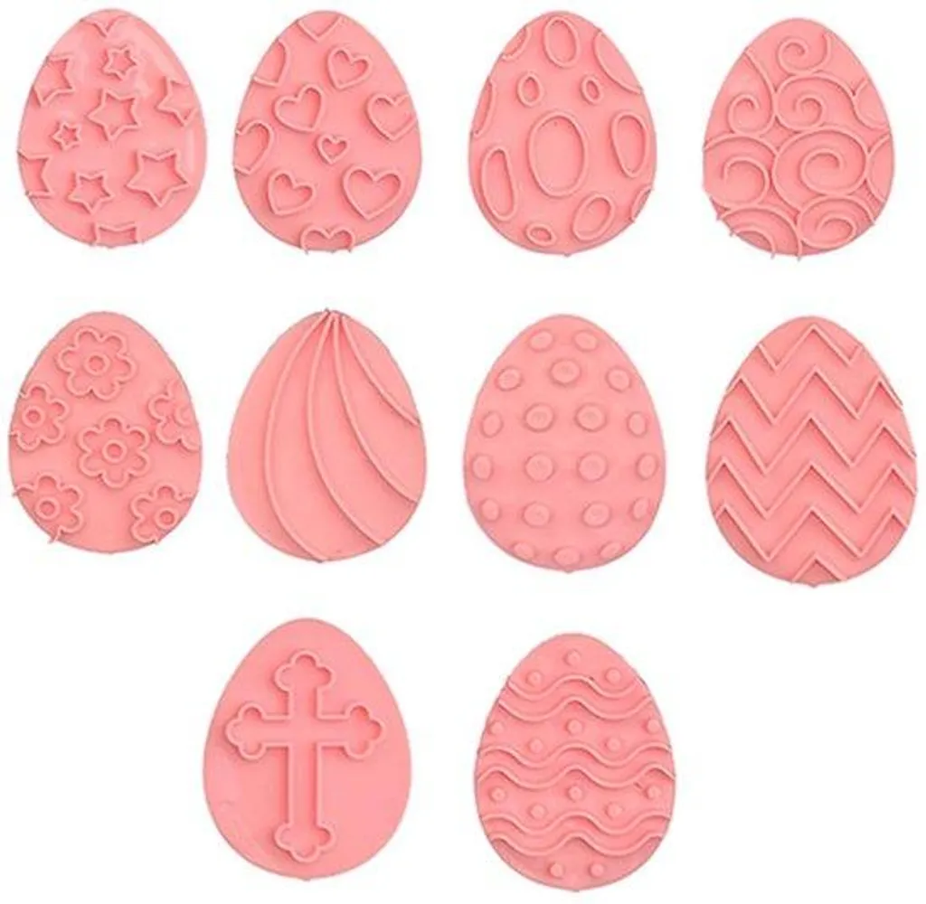 Set de moules à biscuits 3D pour Pâques en plastique de haute qualité