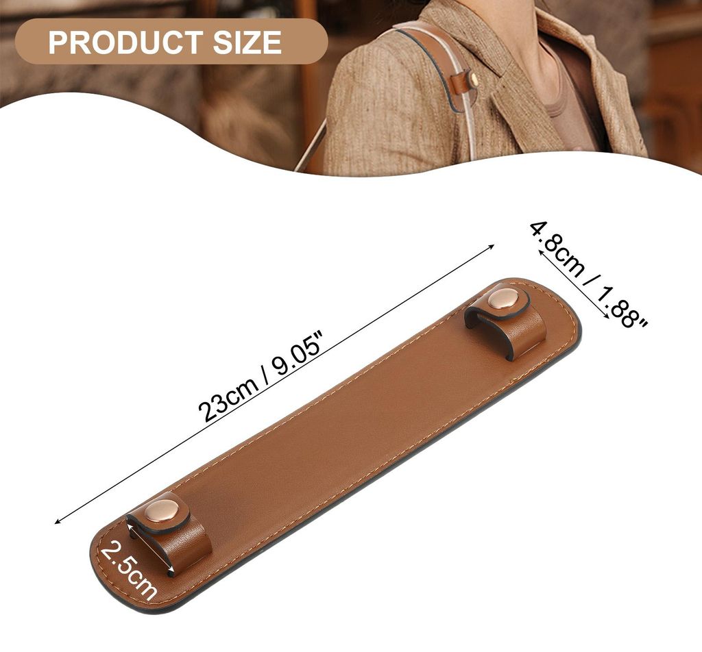 9" x 2" Leder-Schulterpolster, Kunstleder-Rucksack-Schulterpolster Handtaschen-Schulterpolster-Schutz Abnehmbare Kissenbezš¹ge fš¹r Tragetasche...