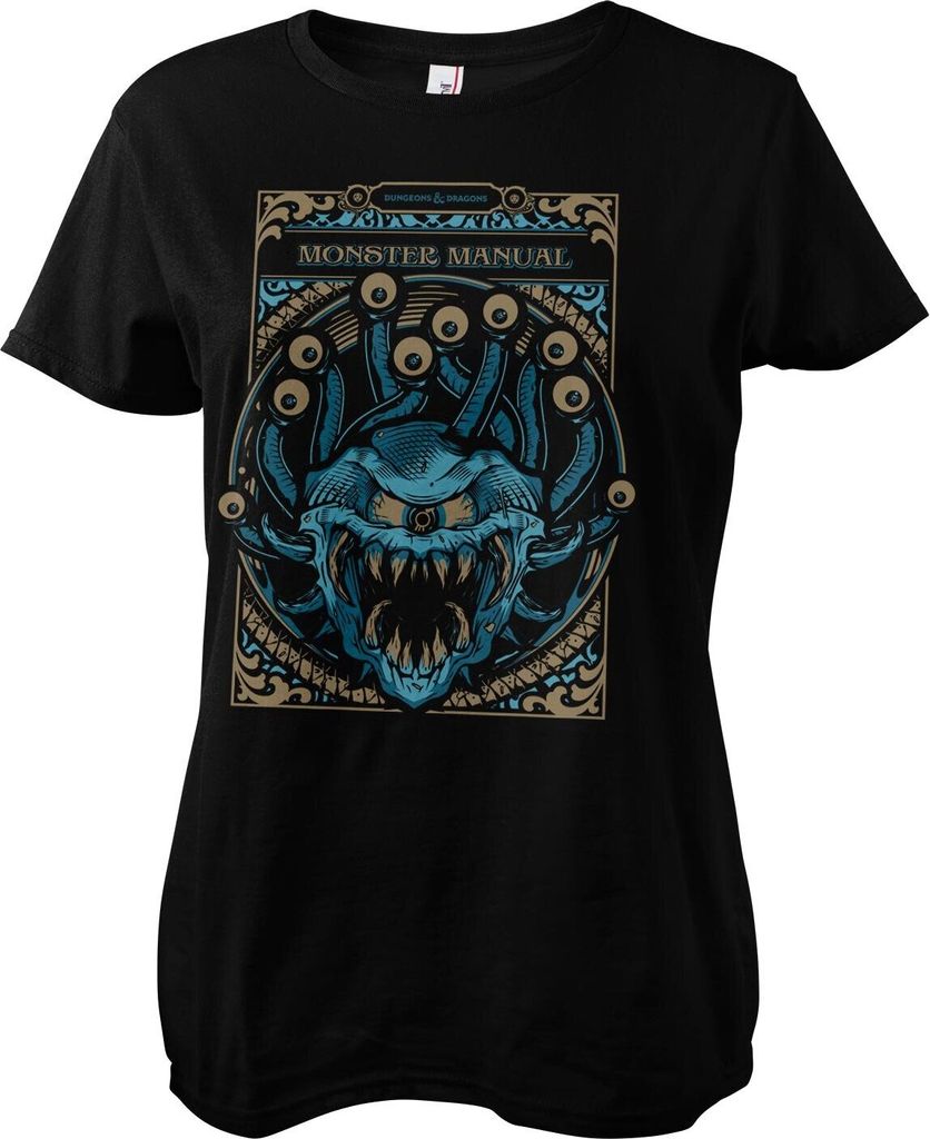 Monsters Manual Girly Tee - X-Large - Black