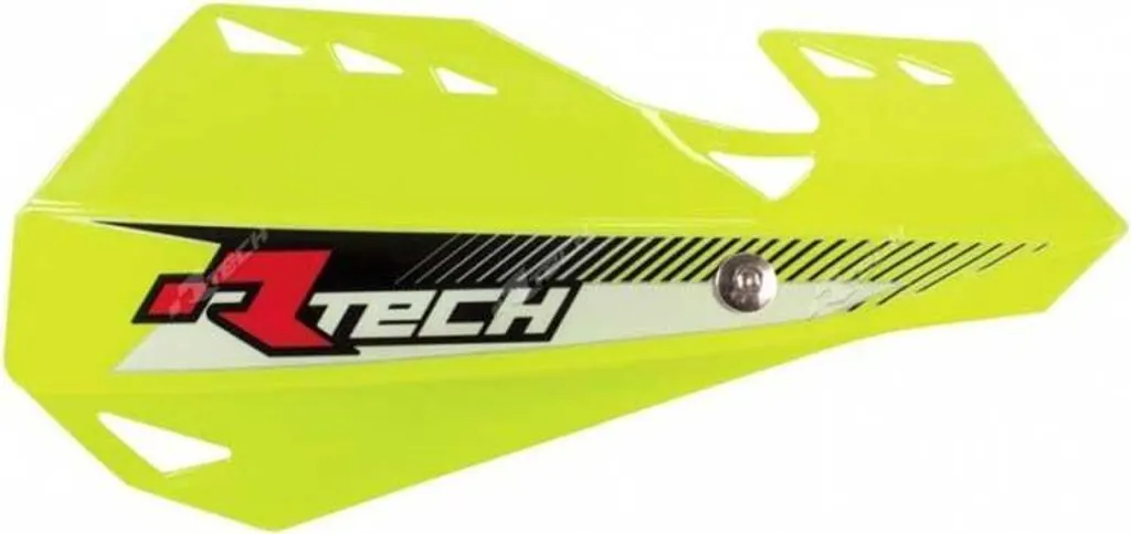 Protège-mains RACETECH Dual jaune fluo - Équipement Moto Cross de Qualité