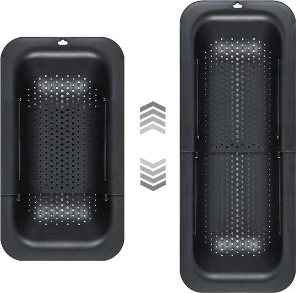 Lebensmittel-Sieb für Gartengrill, Gartensieb, Gartensiebmundel für Lebensmittel wie Obst, Gemüse, Nudeln, Salat. Ausklappbar 37-50cm. Lebensmit...