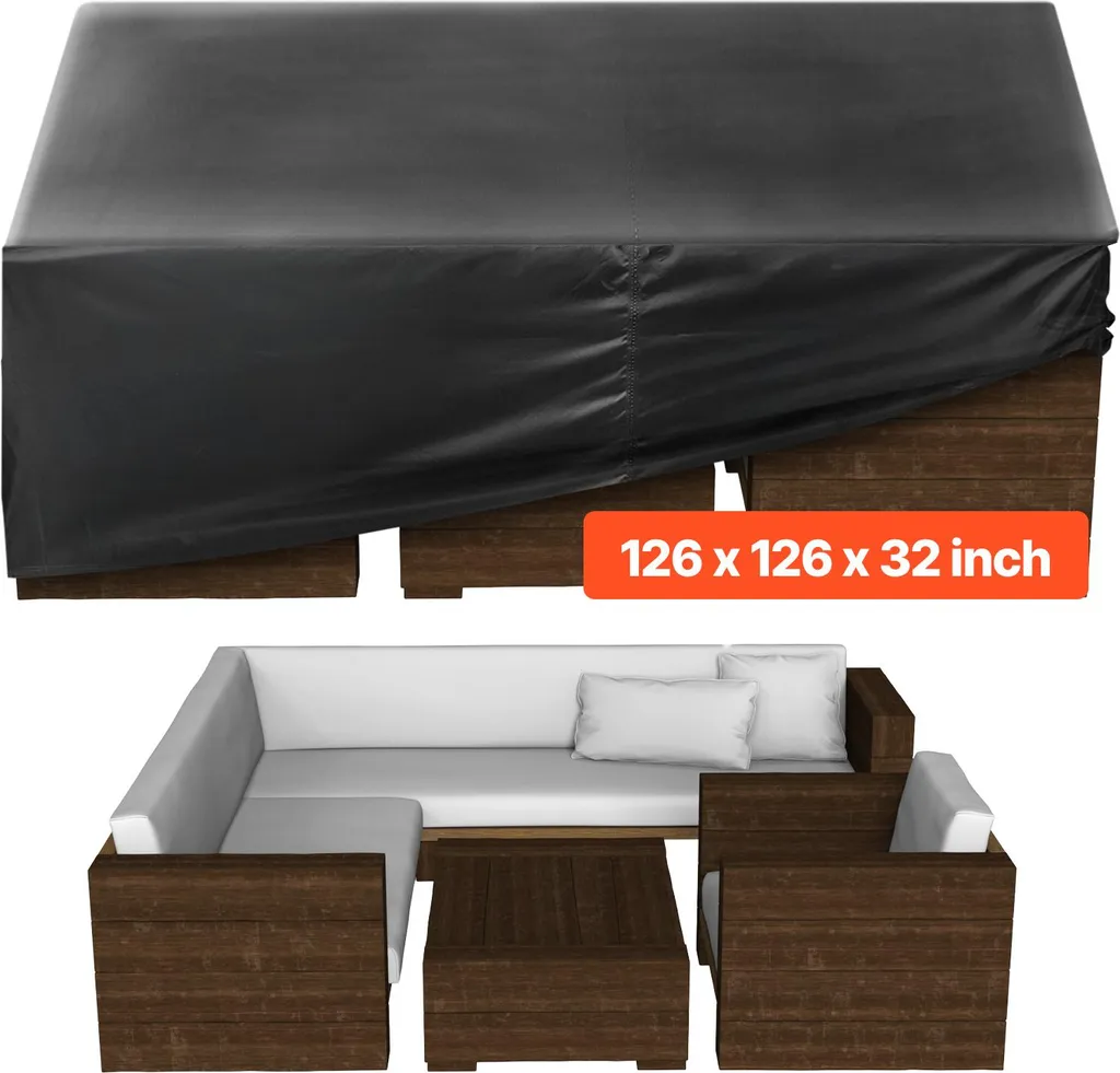 VEVOR Copertura Mobili Giardino 320x320x81 cm | Tessuto 420D Oxford