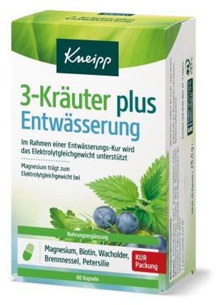 Kneipp 3-Erbe più Drenaggio Capsule 60 Capsule Immagine del prodotto 