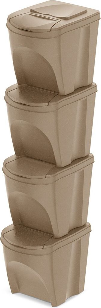 4er-Set Abfallbehälter Soorti ECO für sortierten Abfall 4 x Produktbild 