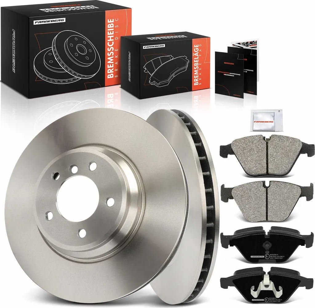 Disques de frein ventilés et plaquettes anti-bruit pour BMW E90