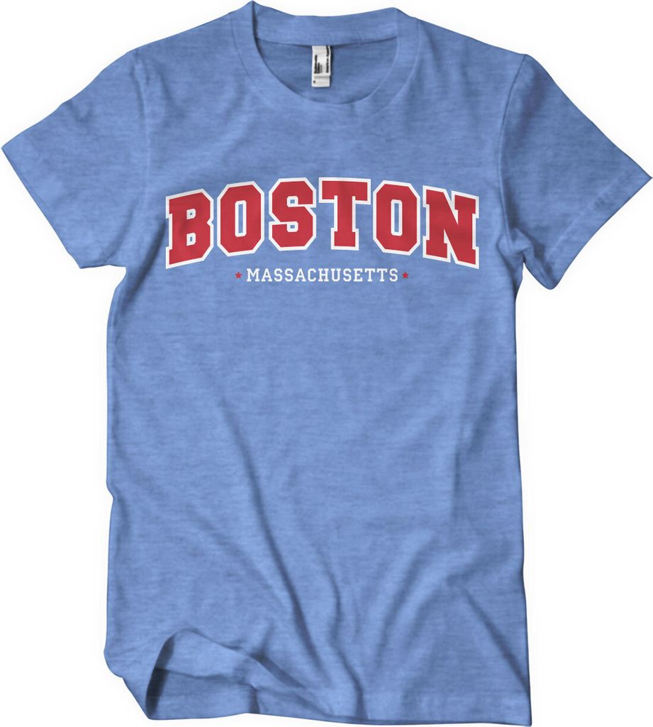 Boston - Massachusetts T-Shirt - Small - BlueHeather