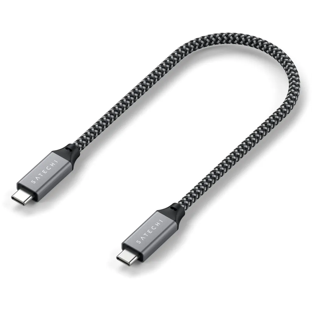 Câble USB-C USB4 de 25cm Satechi - Cordon de Charge et Données Rapide