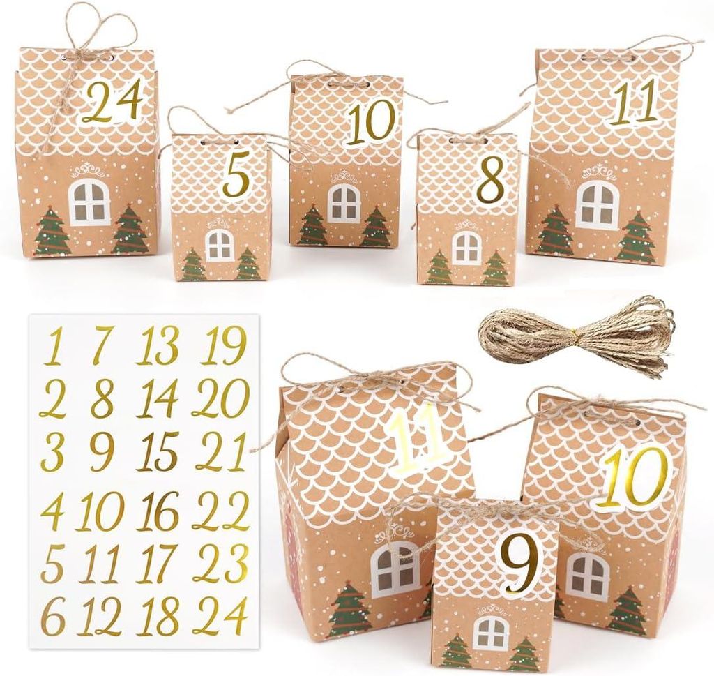 Adventskalender zum Befüllen – 24 Adventskalenderboxen in 3 Produktbild 