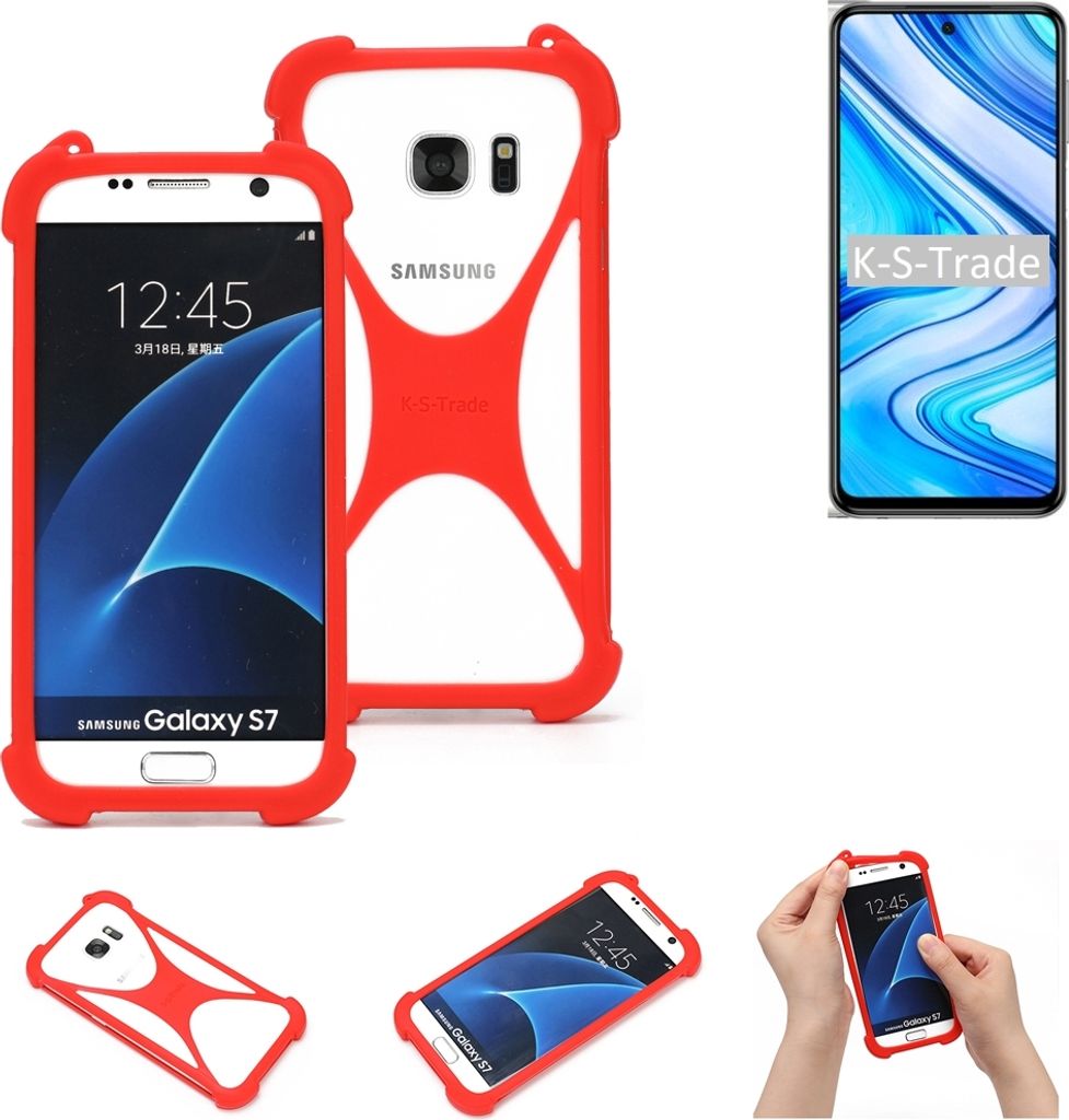 K-S-Trade Handy-Hülle kompatibel mit Xiaomi Redmi Note 9S Schutz-Hülle Bumper Silikon Schutz Hülle Cover Case Silikoncase Silikonbumper TPU