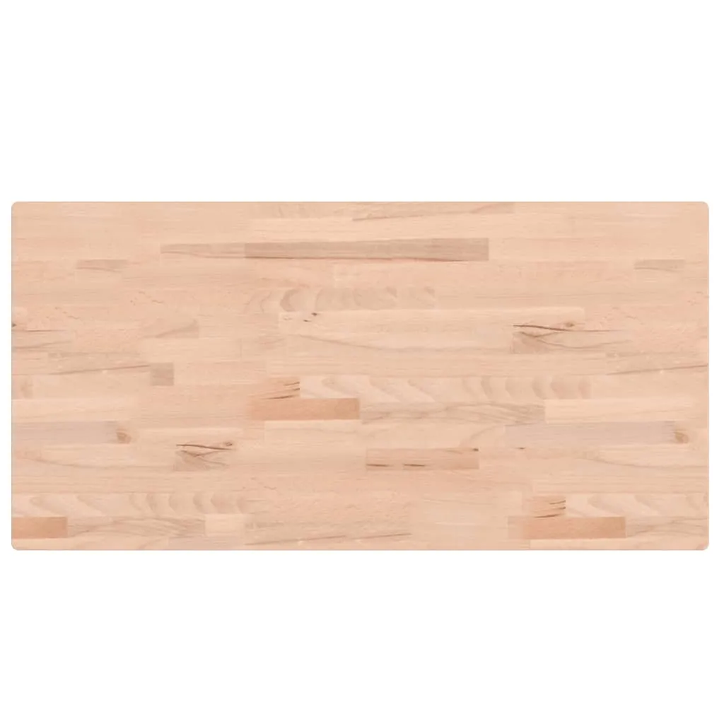 Tavolo Rettangolare Faggio Massiccio 100x50x4 - Design Scandinavo