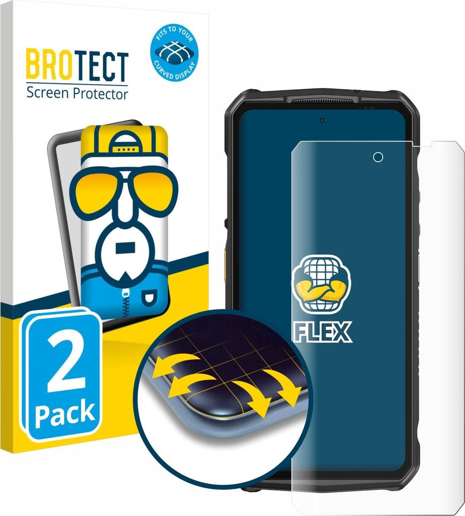 2x BROTECT Fullscreen Schutzfolie für Ulefone Armor 29 Ultra Displayschutz Folie Fullcover Klar Transparent