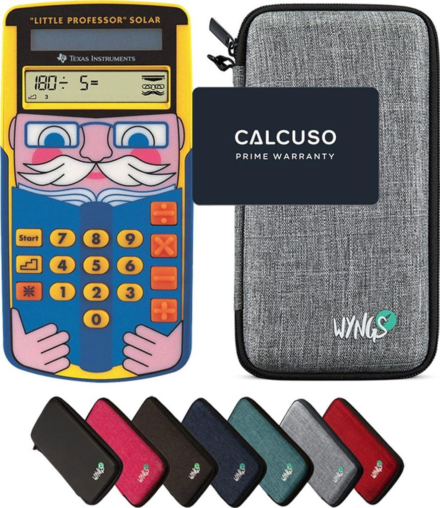 TI-Little Professor inkl. WYNGS Schutztasche Hellgrau - Produktbild 